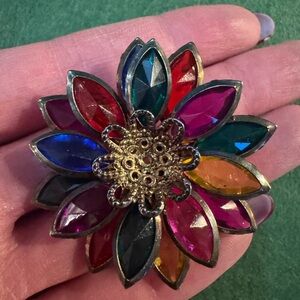 Vintage Multicolor Floral Brooche